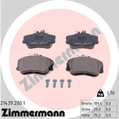 Brake Pad Set, disc brake 21439.200.1