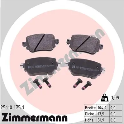 Brake Pad Set, disc brake 25110.175.1