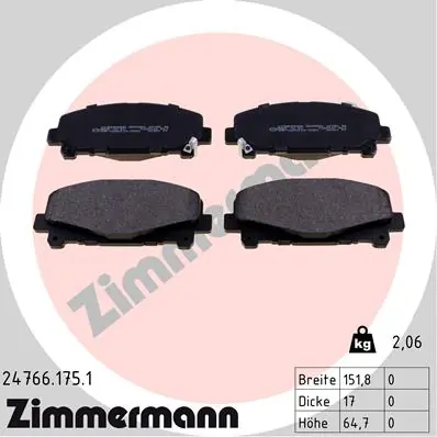 Brake Pad Set, disc brake 24766.175.1