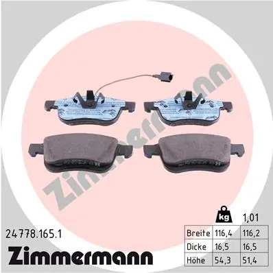 Brake Pad Set, disc brake 24778.165.1