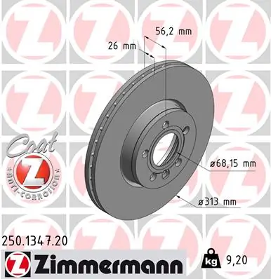 Brake Disc COAT Z 250.1347.20