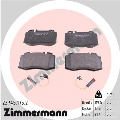Brake Pad Set, disc brake 23745.175.2