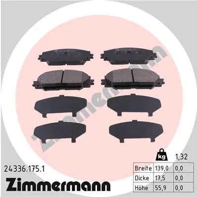 Brake Pad Set, disc brake 24336.175.1