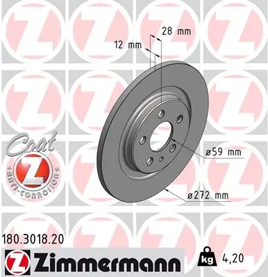 Brake Disc COAT Z 180.3018.20