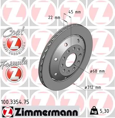 Brake Disc FORMULA Z BRAKE DISC 100.3354.75