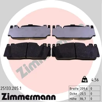 Brake Pad Set, disc brake 25133.205.1
