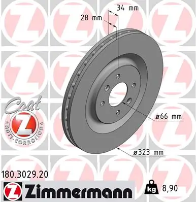 Brake Disc COAT Z 180.3029.20
