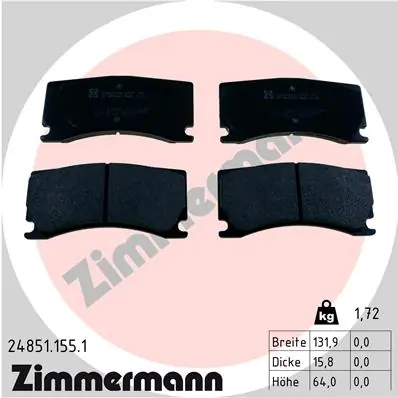 Brake Pad Set, disc brake 24851.155.1