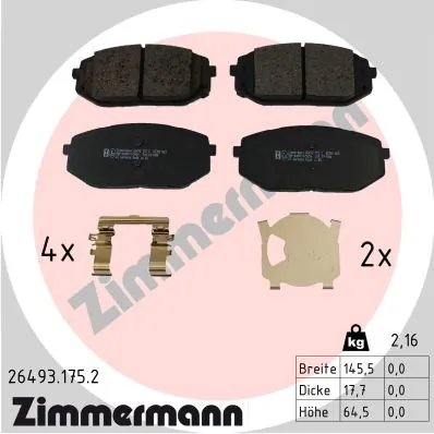 Brake Pad Set, disc brake 26493.175.2