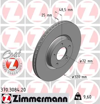 Brake Disc COAT Z 370.3084.20