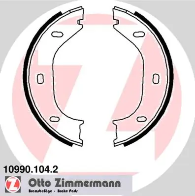 Brake Shoe Set, parking brake 10990.104.2