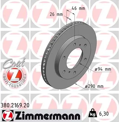 Brake Disc COAT Z 380.2169.20
