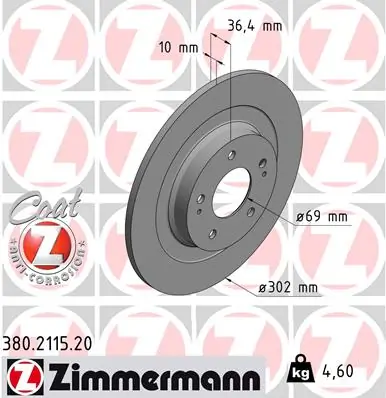 Brake Disc COAT Z 380.2115.20