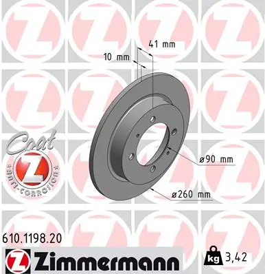 Brake Disc COAT Z 610.1198.20