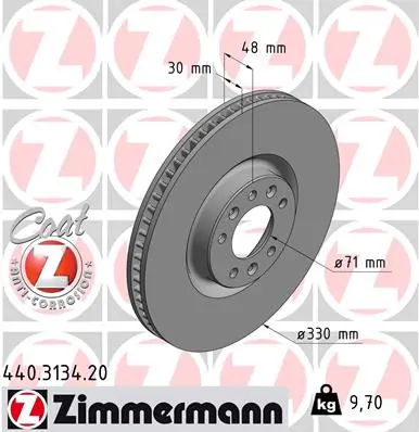 Brake Disc COAT Z 440.3134.20