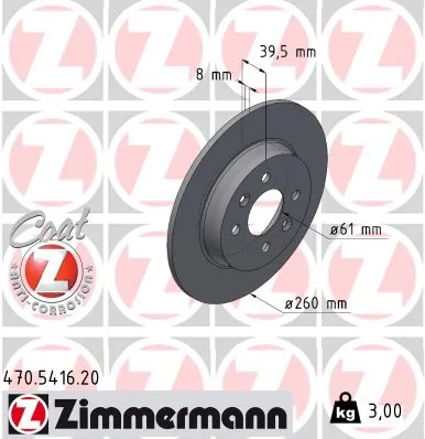 Brake Disc COAT Z 470.5416.20