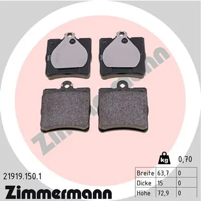 Brake Pad Set, disc brake 21919.150.1