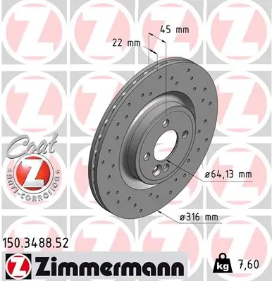 Brake Disc SPORT BRAKE DISC Z 150.3488.52