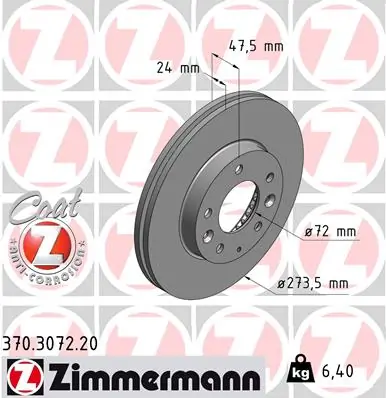 Brake Disc COAT Z 370.3072.20