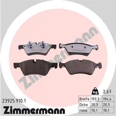 Brake Pad Set, disc brake rd:z 23925.910.1