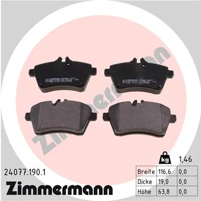 Brake Pad Set, disc brake 24077.190.1
