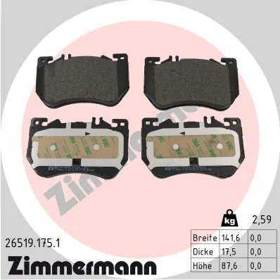 Brake Pad Set, disc brake 26519.175.1