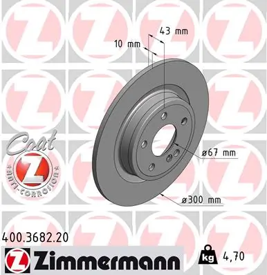 Brake Disc COAT Z 400.3682.20