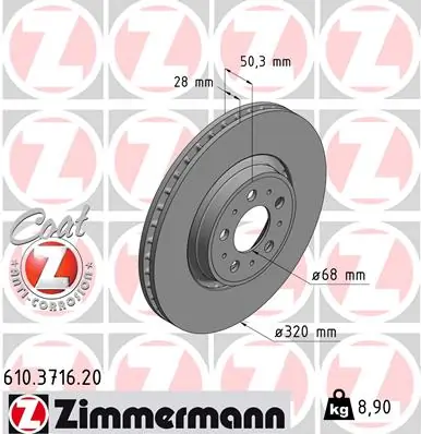 Brake Disc COAT Z 610.3716.20