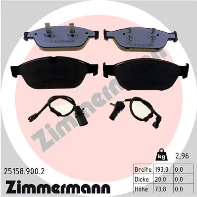 Brake Pad Set, disc brake rd:z 25158.900.2