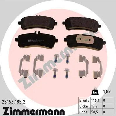 Brake Pad Set, disc brake 25163.185.2