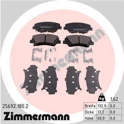 Brake Pad Set, disc brake 25692.180.2