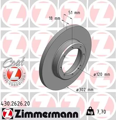 Brake Disc COAT Z 430.2626.20