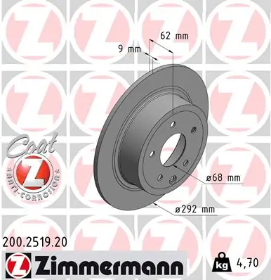 Brake Disc COAT Z 200.2519.20