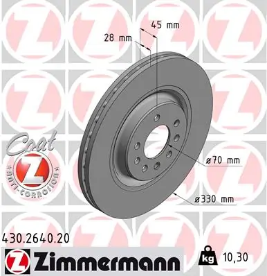 Brake Disc COAT Z 430.2640.20