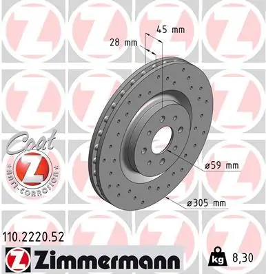 Brake Disc SPORT BRAKE DISC Z 110.2220.52