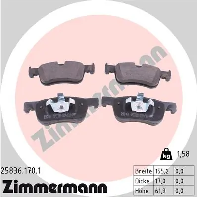 Brake Pad Set, disc brake 25836.170.1