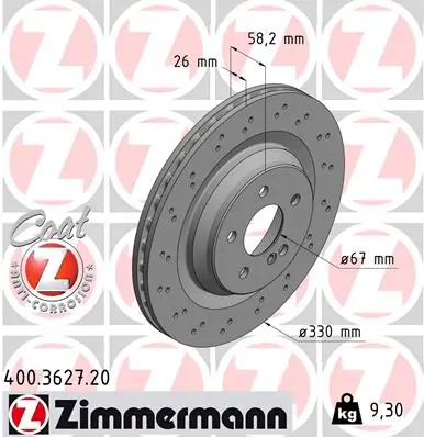 Brake Disc COAT Z 400.3627.20