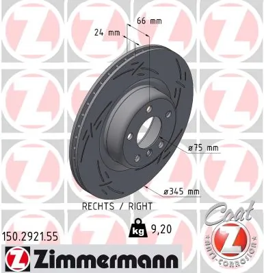 Brake Disc BLACK Z 150.2921.55
