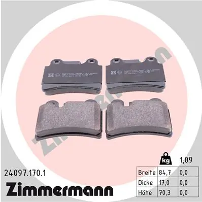 Brake Pad Set, disc brake 24097.170.1