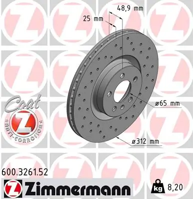 Brake Disc SPORT BRAKE DISC Z 600.3261.52