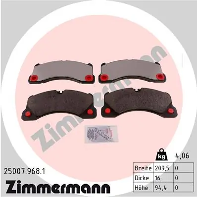 Brake Pad Set, disc brake rd:z 25007.968.1