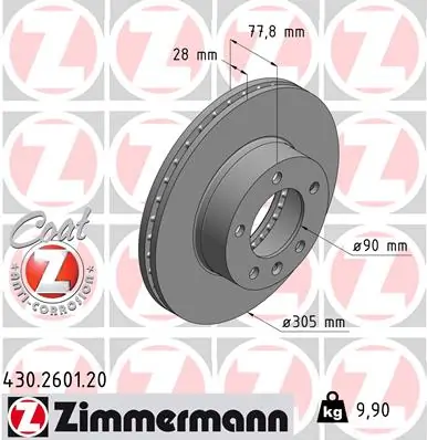 Brake Disc COAT Z 430.2601.20