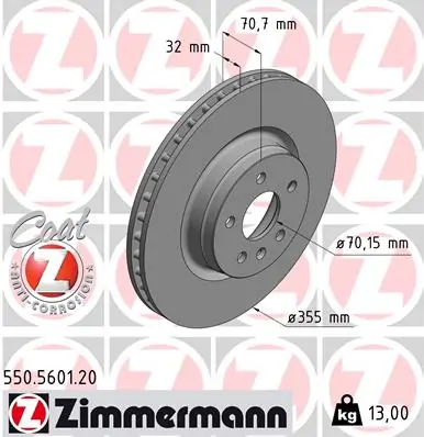 Brake Disc COAT Z 550.5601.20
