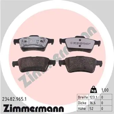 Brake Pad Set, disc brake rd:z 23482.965.1