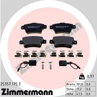 Brake Pad Set, disc brake 25357.175.3