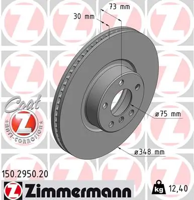 Brake Disc COAT Z 150.2950.20