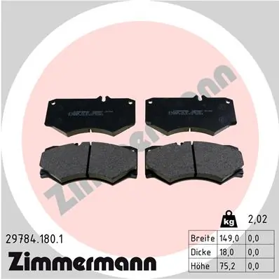 Brake Pad Set, disc brake 29784.180.1