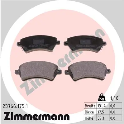 Brake Pad Set, disc brake 23766.175.1