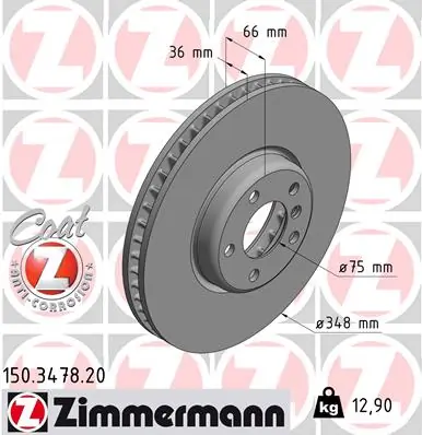 Brake Disc COAT Z 150.3478.20