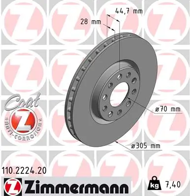 Brake Disc COAT Z 110.2224.20
